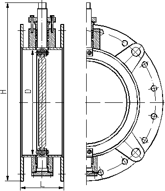 Затвор поворотный дисковый типа 12с-8