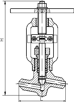 Клапан (вентиль) запорный DN 10 - DN 65